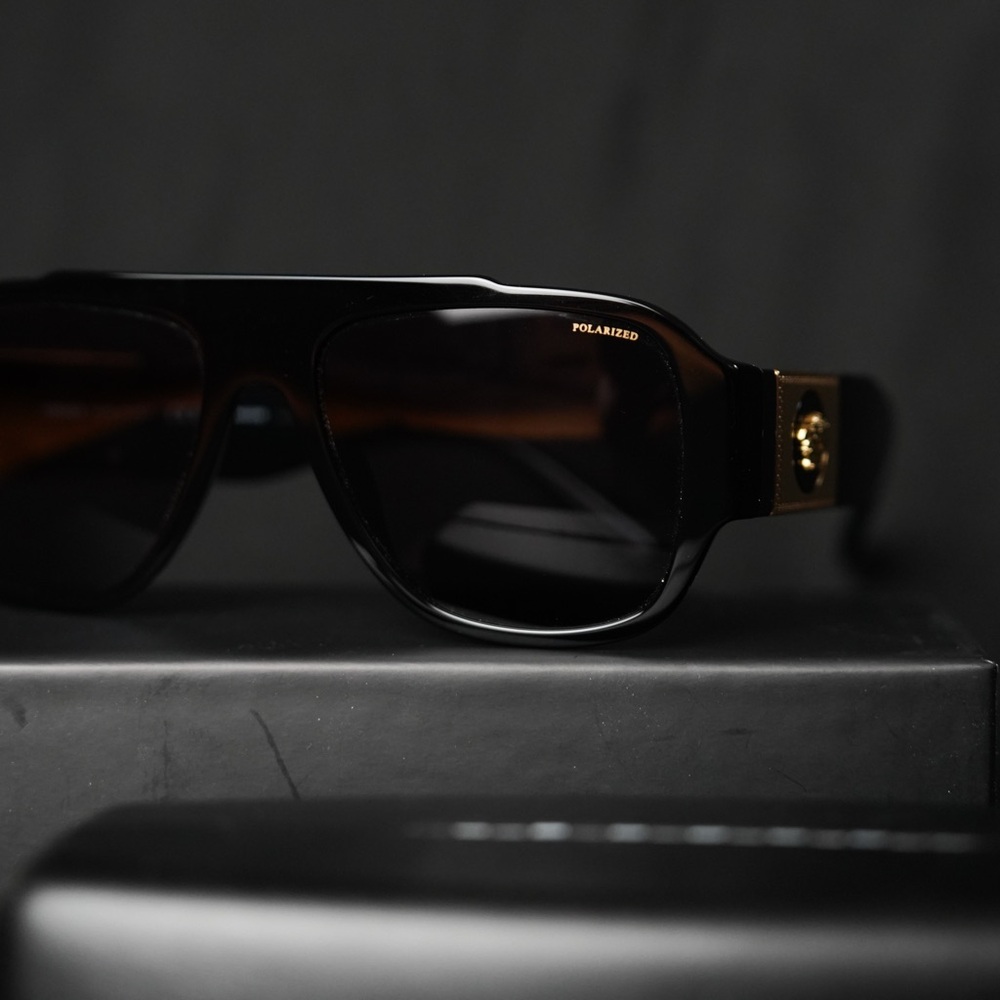Versace Black Polarized Sunglasses